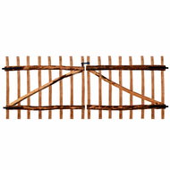 Double garden gate, impregnated hazel wood, 300x120cm 142607 - Gate