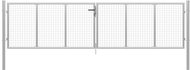 Garden gate galvanized steel 415×175 cm silver 144300 - Gate