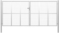 Garden Gate Galvanised Steel 415×225cm Silver 144302 - Gate