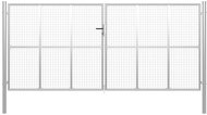 Garden Gate Galvanised Steel 415×250cm Silver 144303 - Gate