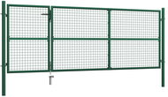 Garden fence gate steel 350×125 cm green 144306 - Gate