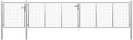 Garden gate steel 500×75 cm silver 144352 - Gate
