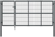 Garden gate with posts steel 350×120 cm anthracite 144400 - Gate
