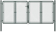 Garden gate steel 300×125 cm green 144410 - Gate