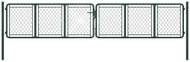 Garden gate steel 400×75 cm green 144414 - Gate