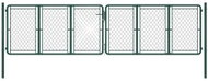 Garden gate steel 400×100 cm green 144415 - Gate