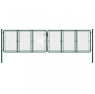 Garden gate steel 400×125 cm green 144416 - Gate