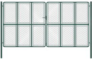 Garden gate steel 400×175 cm green 144418 - Gate