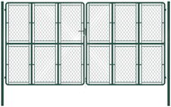 Garden gate steel 400×200 cm green 144419 - Gate