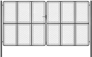 Garden gate steel 400×200 cm anthracite 144437 - Gate