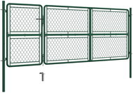 Garden gate steel 125×350 cm green 144440 - Gate