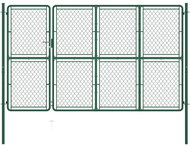 Garden gate steel 150×350 cm green 144441 - Gate