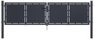 Garden gate steel 300×75 cm anthracite 144523 - Gate