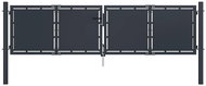 Garden gate steel 300×100 cm anthracite 144524 - Gate