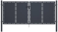 Garden gate steel 300×125 cm anthracite 144525 - Gate