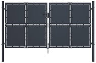Garden gate steel 300×150 cm anthracite 144526 - Gate