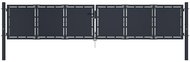 Garden gate steel 400×75 cm anthracite 144529 - Gate