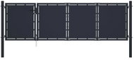 Garden gate steel 350×75 cm anthracite 144535 - Gate