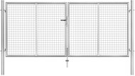 Garden gate galvanized steel 306×175 cm silver 144763 - Gate