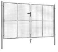 Garden gate galvanized steel 306×200 cm silver 144764 - Gate