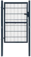 2 D plotová bránka (jednokrídlová), antracitovosivá, 106 × 230 cm 141745 - Bránka k plotu