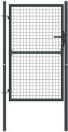 Mesh Garden Gate Galvanised Steel 100×225cm Grey 145774 - Gate