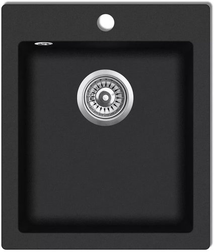 Single Granite Kitchen Sink, Black - Granite Sink - Main image