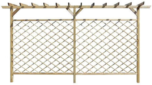 Garden lattice fence with pergola wood 41726 - Fence - Main image