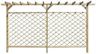 Garden lattice fence with pergola wood 41726 - Fence
