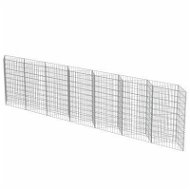 Gabion wall made of galvanized steel 450×30×100 cm 143571 - Wire Mesh