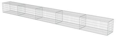 Gabion wall with galvanized steel lids 600×50×50 cm 143581 - Gabion - Main image