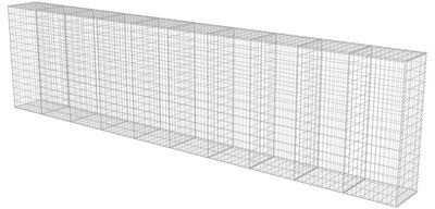 Gabion wall with galvanized steel lids 600×50×150 cm 143582 - Wire Mesh - Main image