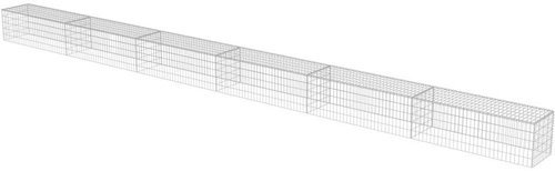 Gabion wall with galvanized steel lids 900×50×50 cm 143587 - Wire Mesh - Main image