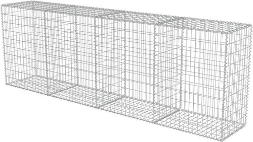 Gabion wall with galvanized steel lids 300×50×100 cm 143592 - Wire Mesh - Main image