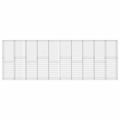 Gabion wall with galvanized steel lids 600×30×200 cm 144915 - Wire Mesh - Main image