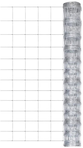 Garden fence galvanized steel 50 m 150 cm silver 149506 - Wire Mesh - Main image