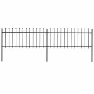 Garden fence with spikes steel 3,4×0,8 m black 277603 - Wire Mesh