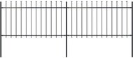 Garden fence with spikes steel 3,4×1 m black 277612 - Wire Mesh