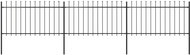 Garden fence with spikes steel 5,1×1 m black 277613 - Wire Mesh