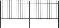 Garden fence with spikes steel 3,4×1,2 m black 277621 - Wire Mesh