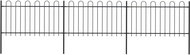 Garden fence with spikes steel 5,1×1 m black 277658 - Wire Mesh