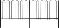 Garden fence with arches steel 3,4×1,2 m black 277666 - Wire Mesh