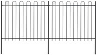 Garden fence with arches steel 3,4×1,5 m black 277675 - Wire Mesh