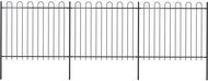 Garden fence with arches steel 5,1×1,5 m black 277676 - Wire Mesh