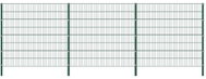 Fence piece with posts iron 5,1×1,6 m green 278672 - Fence Components
