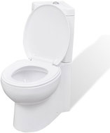 White ceramic round toilet 141133 - Toilet Combi