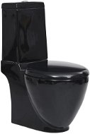 Keramické WC kombi kulaté spodní odpad černé 141136 - WC kombi