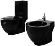 Čierna keramická toaleta a bidet 270060 - WC kombi