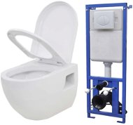 Hanging toilet with concealed cistern white ceramic 275791 - Toilet Combi
