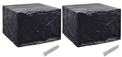 Garden furniture tarpaulins 2 pcs 8 loops 122×112×98 cm 279134 - Garden Furniture Cover - Main image